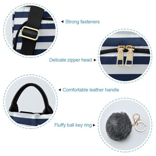 ALAZA Navy Blue White Striped Trips Hiking Camping Rucksack Pack for Women - color: multicolor 17