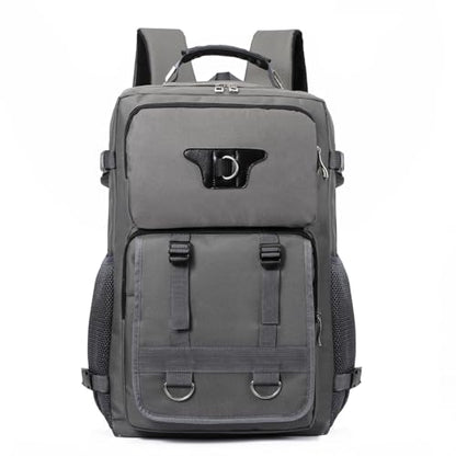 Large Travel Backpack Carry,Camping Hiking Backpack,Water Resistant Outdoor Daypack Travel Bag for Climbing Skiing (Grey) - color: Grey