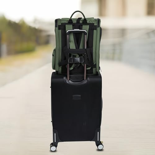 EliteField Deluxe Backpack Pet Carrier (3 Year Warranty, Airline Approved), Travel Soft-Sided Carrier Bag for Dogs, Cats & Small Pets - color: Army Green, size: Large Backpack