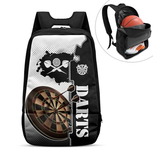 Boxing Dart Lightning Karate Baseball Sport Backpack Shoe Compartment Equipment Bags Gym Teenager Inner Pocket School Ball (Dart Design) - color: Dart Design