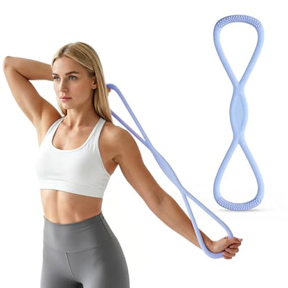 Figure 8 Resistance Band, Exercise Band for Physical Therapy, - color: 25LB Blue