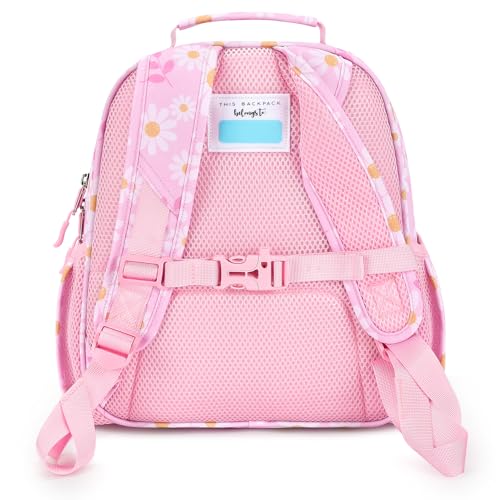mibasies Toddler Backpacks for Girls 2-4: Little Kid Bookbag for Preschool Prek Daycare - Daisey Pink - color: Daisey Pink, style: Toddler-12"h(not Fit Folder)