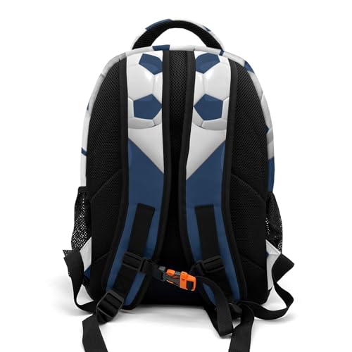 Sport Ball Athlete Player Soccer Navy Primary Elementary School Bags Middle School Book Bags Dinosaur Bookbags for Preschool Child Grandson - color: Navy