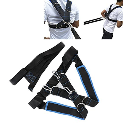 Sled Pulling Harness, Adjustable Nylon Speed Training Resistance Band Football Workout Rope for Men Strength Training