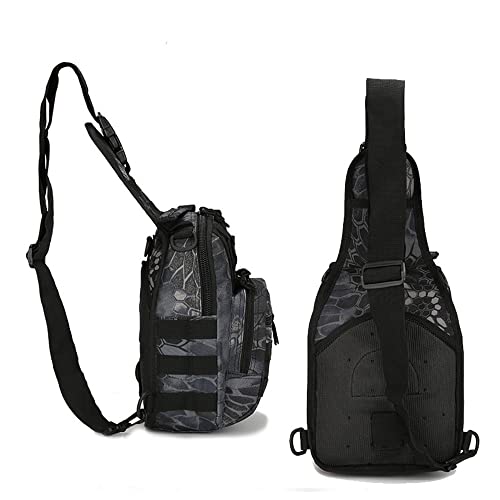 Outdoor Sports Hiking Sling Bag Shoulder Pack Camouflage Tactical Molle Combat Chest Bag - color: Nomad