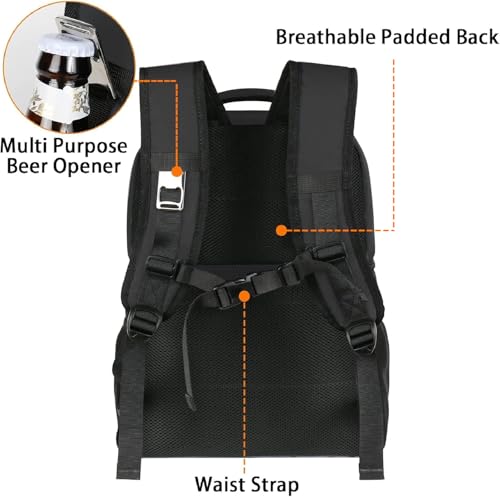 MATEIN Cooler Backpack, 26/40 Cans Insulated Lunch Backpack for Men Women - color: Black, size: 26 Cans