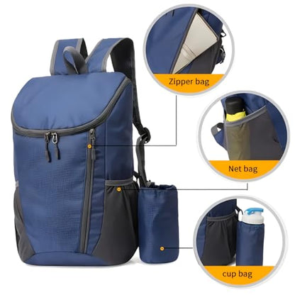 Portable Foldable Backpack Folding Mountaineering Bag, Ultralight Outdoor Cycling Rucksack, Travel Hiking Knapsack (Purple) - color: Purple