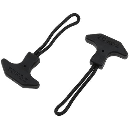 AYLIFU 6PCS Heavy Duty Black TPU Zipper Pull Rope for Backpacks, Luggage, Cooler Bag, Sports Gear