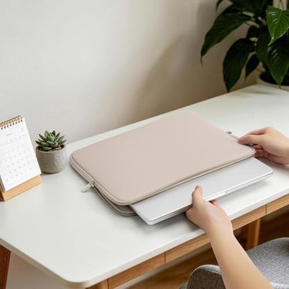 RAINYEAR 13 Inch Laptop Sleeve Compatible with 13.3" MacBook Air/Pro M1 M2 M3 M4 M5 A3449 A3240 A3113 A2681 A2338 Carrying Computer Bag Protective Cover Case (Khaki) - color: Khaki, size: 13"