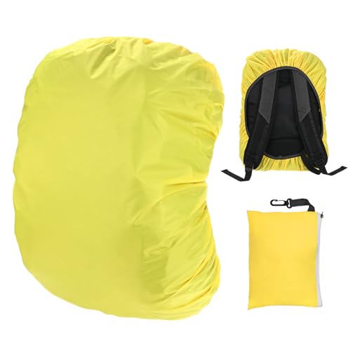 M METERXITY Waterproof Backpack Rain Cover, Waterproof Backpack Cover, Bag Rain Cover with A Carry Pouch for Hiking/Biking/Camping/Outdoor Traveling - color: Fluorescent Yellow, size: Middle(30L-40L)