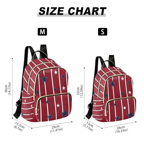 susiyo USA 250 Freedom Backpack for Women Red Navy 10L Bag Modern Ladies Backpacks Travel Casual Daypack - color: Blue Red Navy, size: Small