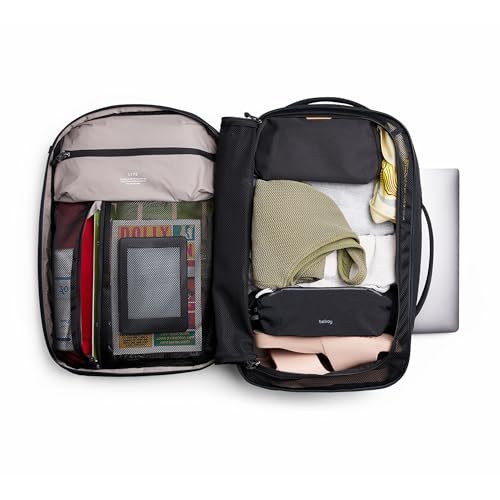 Bellroy Lite Travel Pack 30L (carry-on backpack, travel backpack for international travelers, with laptop pocket, interior packing cells and tuck-away shoulder straps) - Black - color: Black