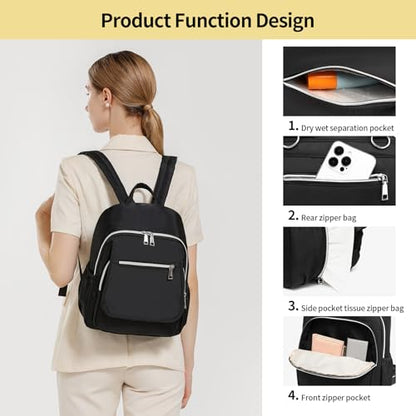 Small Diaper Bag Backpack, Mini Diaper Bag Purse with 10 Pockets, Travel Baby Bag for Baby Girls, Insulated Pockets, Stroller Straps, black - color: Black