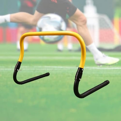 Agility Training Hurdle Jumping Bar Lightweight Speed Hurdle Adjustable for Games Coaching Workout Multi Sports Fitness, Yellow Black
