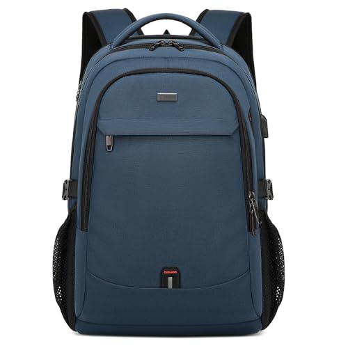 DUSLANG 17 Inch Laptop Backpack for Travel Water Resistant College Backpack for Men Women Laptop Bag with USB Charging Port,Blue - color: Blue, size: 17 Inch