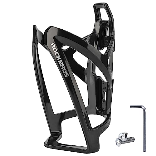 ROCKBROS Bike Water Bottle Holder Ultra-Light Bicycle Bottle Cages with Screws Tool, Universal Bike Cup Holder Rack for Road MTB Bikes… - color: Black, size: Standard