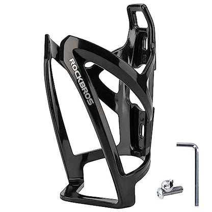 ROCKBROS Bike Water Bottle Holder Ultra-Light Bicycle Bottle Cages with Screws Tool, Universal Bike Cup Holder Rack for Road MTB Bikes… - color: Black, size: Standard
