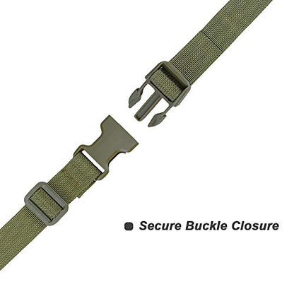 MAGARROW 78" x 1" Strap Buckle Packing Straps Adjustable 1-Inch Belt - color: Green 6.5 feet Long (10-PCS)