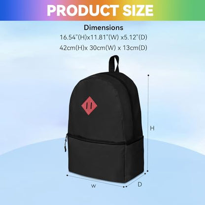 12 Pack Backpacks in Bulk,17-inch Lightweight Bookbags for Elementary,Middle,and High School Students,Bulk Backpacks for Kids,Boys,Girls,Classroom,Travel,Gym Supplies (Black) - color: Black