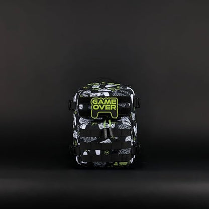 WOLFpak 9L Mini Tactical Backpack (Game Over) | Compact, Small Everyday Carry Bag for Gym, School, Travel | Durable, Water-Resistant Daypack with Molle System and Patch Panel - color: Game Over