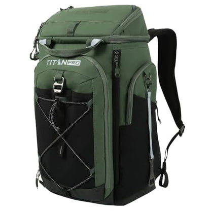 Insulated Backpack Cooler with Ice Walls - color: Camo-Green