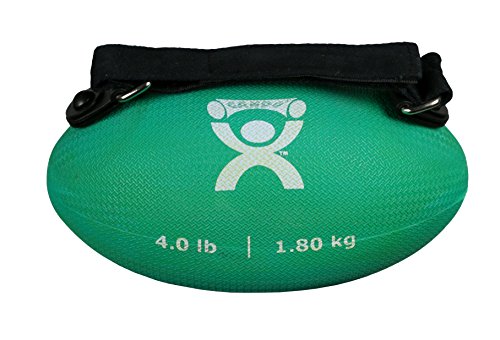 CanDo Handy Grip Weighted Ball for Weight Training and Exercise Ergonomic Non-Slip Hand Weight 4lb Green - size: 4 Pound