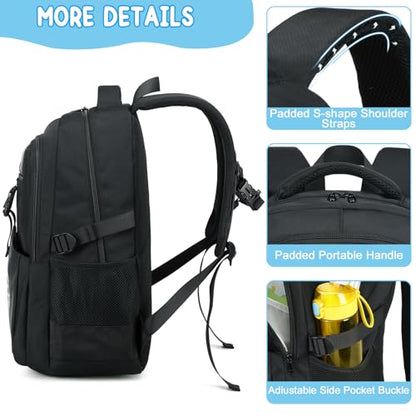 Bluboon Kids Backpack Boys Camo Bookbag Teens Elementary School Bag Daypack Travel Back Pack Middle school (Black-900) - color: Black-900