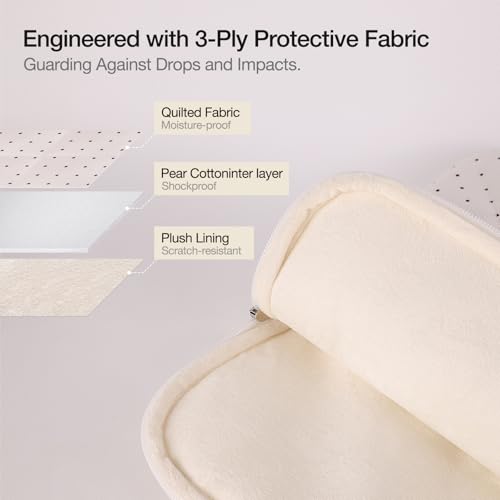 Cute Bow Laptop Sleeve 13 Inch for 13" MacBook, Puffy Quilted Laptop Case Computer Cover for 13" MacBook, Hp, Dell, Lenovo, Acer, Chromebook - size: 13.3 inch