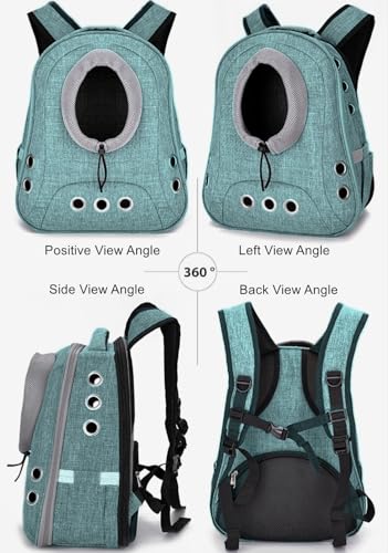 Small Dog Cat Chest Backpack Carrier,Large Space Ventilated Front Facing Backpack Carrier for Puppy,Lightweight Doggy Backpack for Hiking,Camping,Travel,Outdoor,Max 12 lbs(Cyan) - color: Cyan