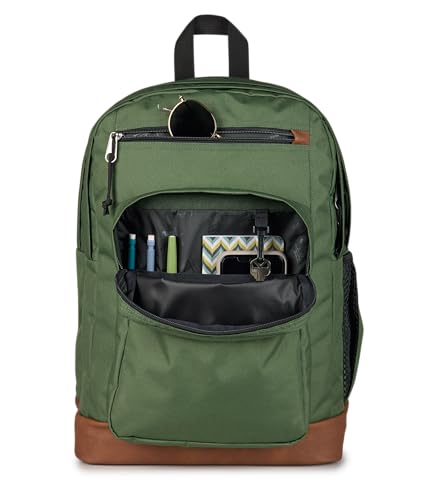 JanSport Cool Backpack with 15-inch Laptop Sleeve, Large Computer Bag Rucksack with 2 Compartments, Ergonomic Straps, Cargo Green - color: Cargo Green