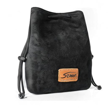 S-ZONE Soft Camera Bag DSLR Insert Handbag Drawstring Lens Case Compatible with Canon Nikon Sony - color: Black, size: Medium