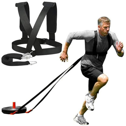 Weight Sled, Nylon Sled Harness Tire Pulling Harness, Speed Training Equipment Pull Strap for Sprint Running, Football, Basketball, Soccer Workout