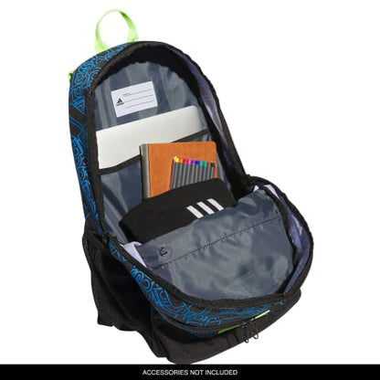 adidas Excelerator School Backpack, 33L - color: Outline Bos Toss Pulse Blue/Black/Lucid Lemon Yellow, size: OSFA