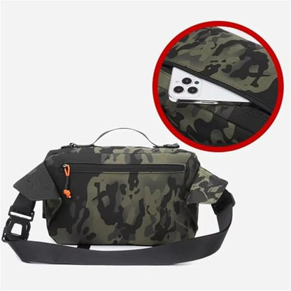 Waist Chest Backpack Outdoor for Men Women Fishing Sling Bag Hip Rig Cycling Camping Multifunctional Bag Travel Duffle Bag(Black) - color: Black