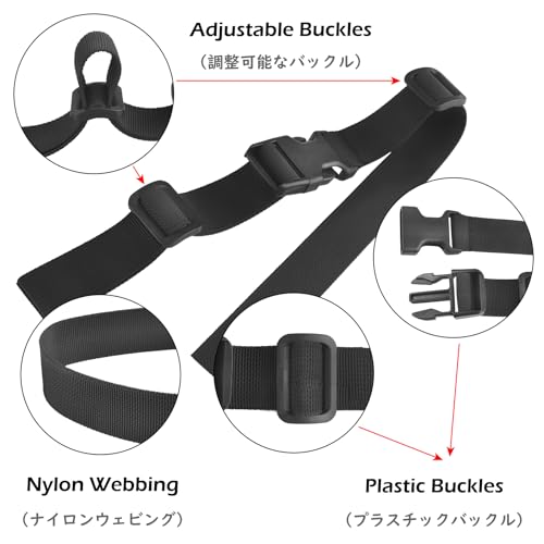 TRIWONDER Backpack Chest Strap Adjustable Sternum Strap Chest Belt Molle with Quick Release Buckle for Tactical Pack - color: Black - 4 Pack