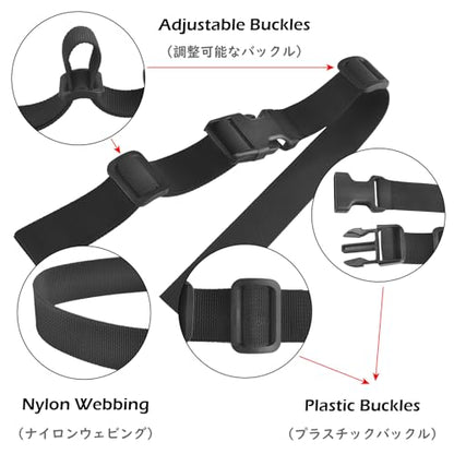 TRIWONDER Backpack Chest Strap Adjustable Sternum Strap Chest Belt Molle with Quick Release Buckle for Tactical Pack - color: Black - 2 Pack