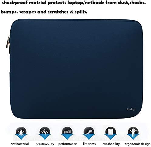 14 Inch Laptop Case, Resistant Neoprene Laptop Cover/Notebook Computer Pocket Case/Tablet Briefcase Carrying Bag for 14 inch HP, Lenovo, Asus Notebook, Ultrabook, Dark Blue - color: Dark Blue, size: 14 inch