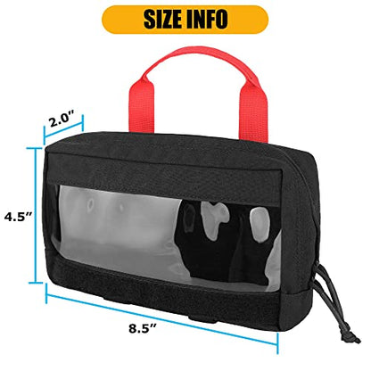 KRYDEX Clear Top Insert Bag with Hook Panel Tactical Packing Cube Travel Organizer Bag (Small) - color: Small