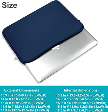 14 Inch Laptop Case, Resistant Neoprene Laptop Cover/Notebook Computer Pocket Case/Tablet Briefcase Carrying Bag for 14 inch HP, Lenovo, Asus Notebook, Ultrabook, Dark Blue - color: Dark Blue, size: 14 inch