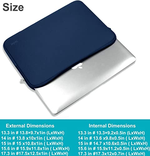 Laptop Sleeve 17 inch, Resistant Neoprene Laptop Sleeve/Notebook Computer Pocket Case/Tablet Briefcase Carrying Bag Compatible for Asus/Dell/Fujitsu/HP/Sony/Acer - (Dark Blue) - color: Dark Blue, size: 17.3 inch