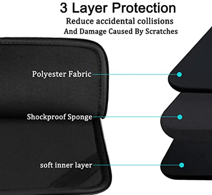 Laptop Case Sleeve 15.6 inch, Durable Shockproof Protective Computer Carrying Cover with Front Pocket, Briefcase Handbags Laptop Sleeve Bag for 15.6 inch HP, Dell, Acer, Asus, Notebook, Black - color: Black, size: 15.6 inch