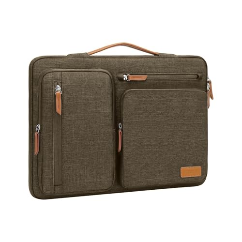 MOSISO 360 Protective Laptop Case 13 inch, 13 inch Laptop Sleeve Compatible with MacBook Air M5 M4 M3 M2 M1 2026-2018/Neo/Pro M2 M1, Side Open Carrying Case with 4 Zipper Pockets&Handle,Carob Brown - color: Carob Brown, size: 13 inch