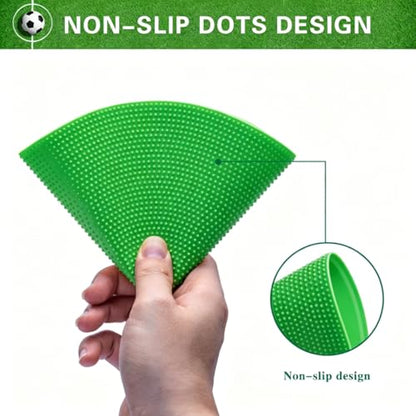 Poly Spot Markers 4inch/9 inch Non-Slip Rubber Agility Markers Flat Field Cones Floor Dots for Football, Soccer, Basketball Training Markers, School Activities, Exercise Drills, Social Distancing - style: 9inch 12Pcs(Green)