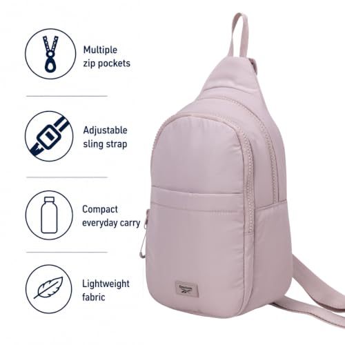 Reebok Unisex Crossbody Bag - Convertible Compact Durable Cross Body Bag for Women and Men - Gym and Travel Essentials, Size One Size, Thea II Latte - color: Thea II Latte