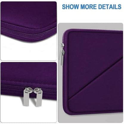 Laptop Case 15.6 inch, Traveling Carrying Computer Bag with Zippered Pocket, Shockproof Protective Laptop Sleeve Compatible for Apple Notebook, HP, Dell, Acer, Asus, Lenovo, Purple - color: Purple, size: 15.6 inch