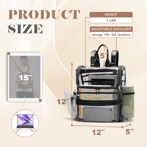 MOMINSIDE Diaper Bag Backpack Small Diaper Bag,Mini Diaper Bag, Clear Bag for Stadium Events Small Clear Bag 12x6x12 for Girls Boys Moms Dads Adult Concert Sports Bag - color: Black