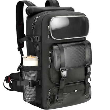 Travel Backpack for Men Women, Carry On Duffle Bag with Luggage Strap, USB Charging Port, Shoe Compartment, Dry-Wet Pocket, Clear Pocket,17 inch Laptop Heavy Duty Backpack for College Weekender Gym