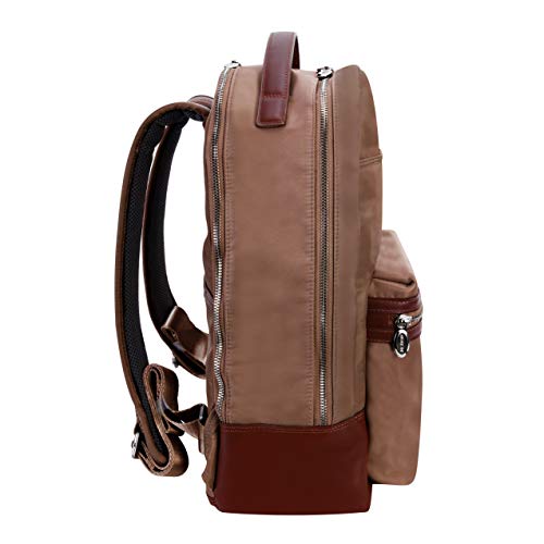 McKlein Parker, 15" Backpack Laptop Briefcase, Laptop & Tablet, Travel Business Backpack & Cross-Body, Dual Compartment Laptop/Computer & Tablet Backpack Bag Case - color: Khaki