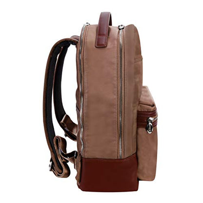 McKlein Parker, 15" Backpack Laptop Briefcase, Laptop & Tablet, Travel Business Backpack & Cross-Body, Dual Compartment Laptop/Computer & Tablet Backpack Bag Case - color: Khaki