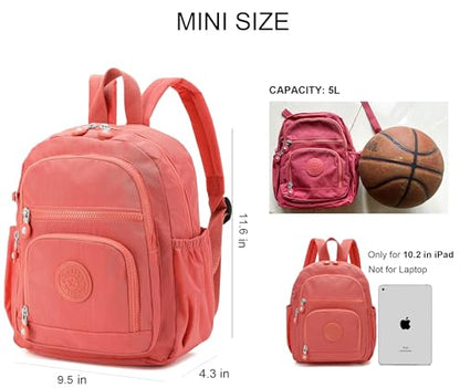 Mini Hiking Waterproof Backpack Purse for Women and Men,Travel Backpack 5L - color: Red